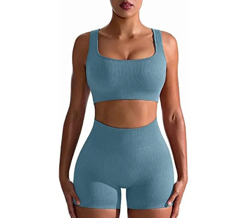 Two Piece Women Clothing Activewear Gym Yoga Sets